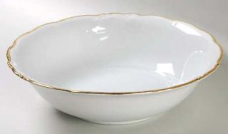 Wawel Casa Oro 9 Round Vegetable Bowl, Fine China Dinnerware   White, Embossed