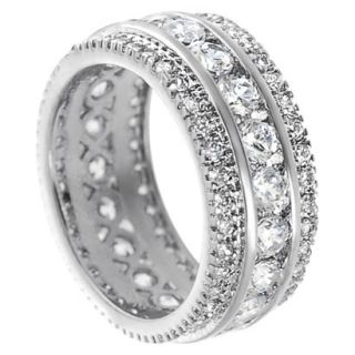 Tressa Collection Sterling Silver Cubic Zirconia Bridal Band   Silver 8