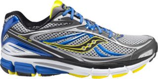 Mens Saucony Omni 12   Grey/Blue/Yellow Running Shoes