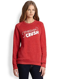 Rachel Antonoff Forever Crush Printed Cotton Sweatshirt   Red