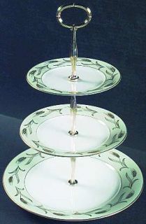 Noritake Alice 3 Tiered Serving Tray (DP, SP, BB), Fine China Dinnerware   Gold