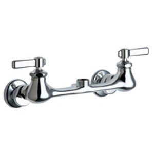 Chicago Faucets 540 LDLESAB Universal 2 Handle Kitchen Faucet in Chrome without
