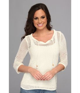 Lucky Brand Millbrae Bell Sleeve Sweater Womens Sweater (White)