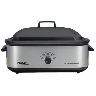 Nesco 18 qt. Stainless Steel Roaster with Stainless Steel Cookwell