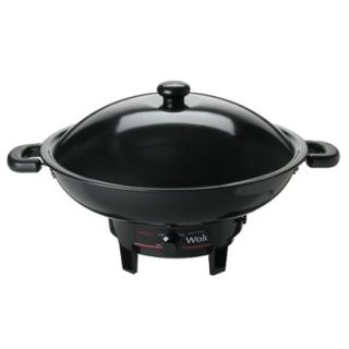 Aroma 7 qt. Electric Wok with Heavy Duty, Nonstick Body and Lid