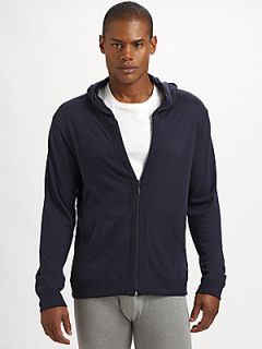 Hanro Zip Up Hoodie   Crown Blue