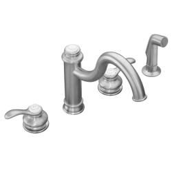 Kohler K 12231 g Brushed Chrome Fairfax High Spout Kitchen Sink Faucet With Matching Sidespray And Lever Handles