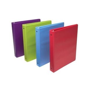 Wilson Jones Basic 1 inch Round Ring Binder (Assorted Binder sheet size 11 in long x 8.5 in wide Binder style Non view Fastener style Round ring Number of fasteners Three (3) Inside pockets One back, one front Material Vinyl Pre consumer recycled co
