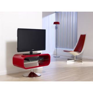 Techlink Opod 32 TV Stand OP80 Finish Red with Chrome base