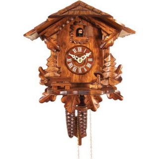 Mountain Cottage and Evergreen Trees Cuckoo Clock   436HV