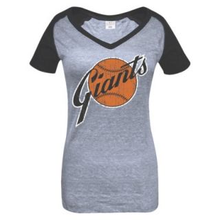 MLB Womens San Francisco Giants T Shirt   Grey/Black (S)