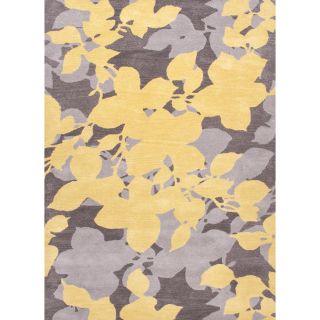 Transitional Floral Gray/ Black Wool Rug (8 X 11)