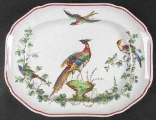 Spode Chelsea Bird/Black Bird 14 Oval Serving Platter, Fine China Dinnerware  