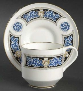 John Aynsley Rembrandt Flat Cup & Saucer Set, Fine China Dinnerware   171,Bone,B