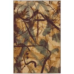 Ivory Abstract Rug (8 X 10)