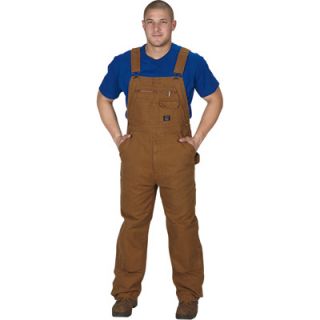 Key Unlined Duck Bib Overall   Saddle, 40in. Waist x 30in. Inseam, Model# 210.28