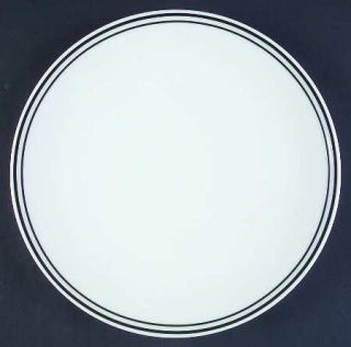 Studio Nova Loop Dinner Plate, Fine China Dinnerware   Black & White Loops,Bands