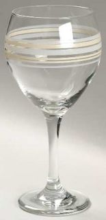 Pfaltzgraff Cappuccino 10oz Glassware Goblet, Fine China Dinnerware   Tan Rings,