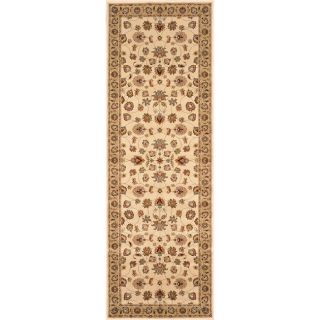 Traditional Hand tufted Primeval Ivory Oriental Rug (28 X 77)