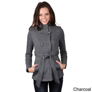 Journee Collection Juniors Double Breasted Tie Waist Jacket