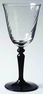 Cristal DArques Durand Onyx Wine Glass   Black Stem          Clear Bowl