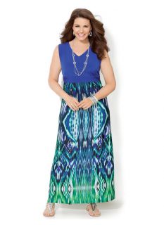 Plus Size Pacific Grove Maxi Catherines Womens Size 2X, Blue