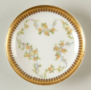 Haviland Valmont, The (Old,Gold Trim) Butter Pat, Fine China Dinnerware   H&Co,S