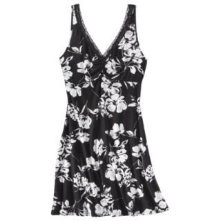 Gilligan & OMalley Womens Chemise   Black Floral M