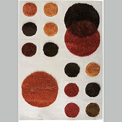 Hand tufted Plan Natural Wool Rug (46 X 66)