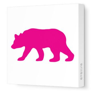 Avalisa Silhouette   Bear Stretched Wall Art Bear Silhouette