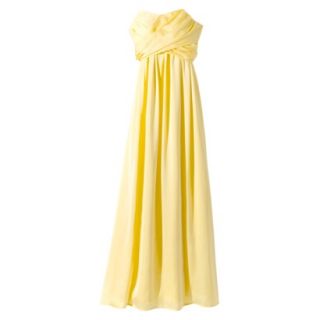 TEVOLIO Womens Plus Size Satin Strapless Maxi Dress   Sassy Yellow   22W