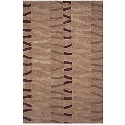 Hand tufted Dynasty Ivory Area Rug (50 X 79) (PolyacrylicPile Height 1.5 inchesStyle TraditionalPrimary color IvorySecondary color BrownPattern GeometricTip We recommend the use of a non skid pad to keep the rug in place on smooth surfaces.All rug s