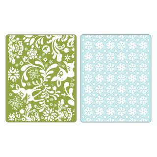 Sizzix Textured Impressions Dearly/ Frost Embossing Folders (2 Pack)