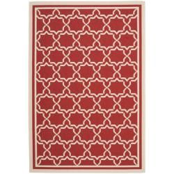 Poolside Red/ Bone Indoor Outdoor Rug (8 X 112)