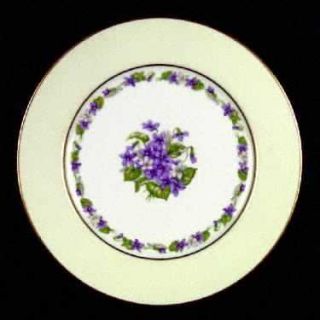 Mikado Flirtation Dinner Plate, Fine China Dinnerware   Purple&White Flowers,Ivo