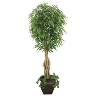 Laura Ashley 7 foot Artificial Willow Ficus Tree (7 footMaterials Fabric, wood, fiberstoneLow maintenance artificial plantGreat for use in home or officeFully assembled dimensions 32 inches wide x 84 inches high x 32 inches deep )