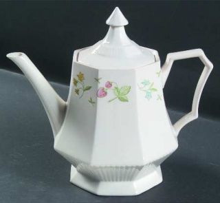 Independence Old Orchard Teapot & Lid, Fine China Dinnerware   Fruit And Flowers