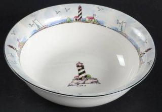 Totally Today Coastal Lighthouse Soup/Cereal Bowl, Fine China Dinnerware   Light