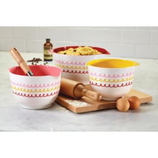 Cake Boss Countertop Accessories 3 Piece Icing Melamine Mixing Bowl Set