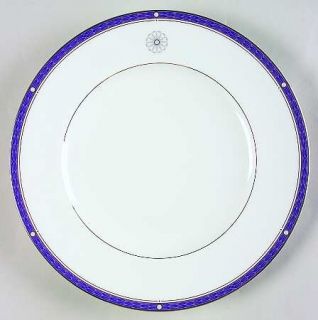 Royal Doulton Fanfare Salad Plate, Fine China Dinnerware   Bone,Blue Band,White