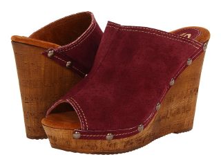 Sbicca Cinnabar Womens Wedge Shoes (Burgundy)