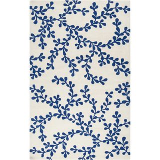 Hand tufted White Metro Wool Rug (5 X 8)