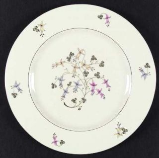 Haviland Festival Dinner Plate, Fine China Dinnerware   New York,Floral Rim  & C