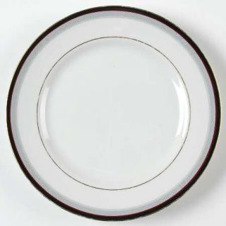 Mikasa Chanel Salad Plate, Fine China Dinnerware   Fine China, Black,Red,Gray Ba