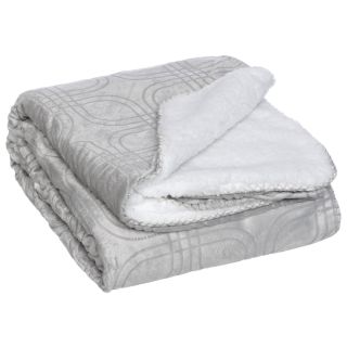 Geo Soft Embossed Reversible Throw (Black, ivory, light grey Materials 100 percent polyesterFill material 100 percent polyesterHypoallergenic NoCare instructions Machine washableSize 50 inches wide x 60 inches longThe digital images we display have t