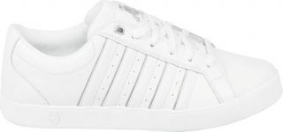 Womens K Swiss Gallen III   White/White/Silver Casual Shoes