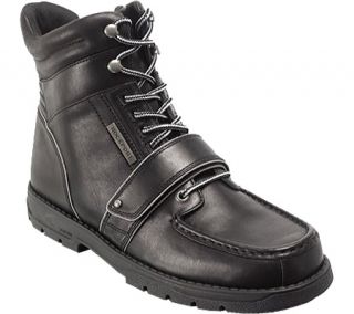 Mens Rockport Marangue Strap   Black Boots