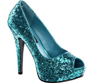Womens Funtasma Twinkle 18G   Turquoise Glitter High Heels