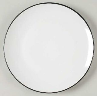  Piping White Dinner Plate, Fine China Dinnerware   Studio,All White,Cou