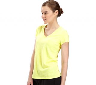 Womens New Balance V Neck Tee WET4192   Sunny Lime V Neck